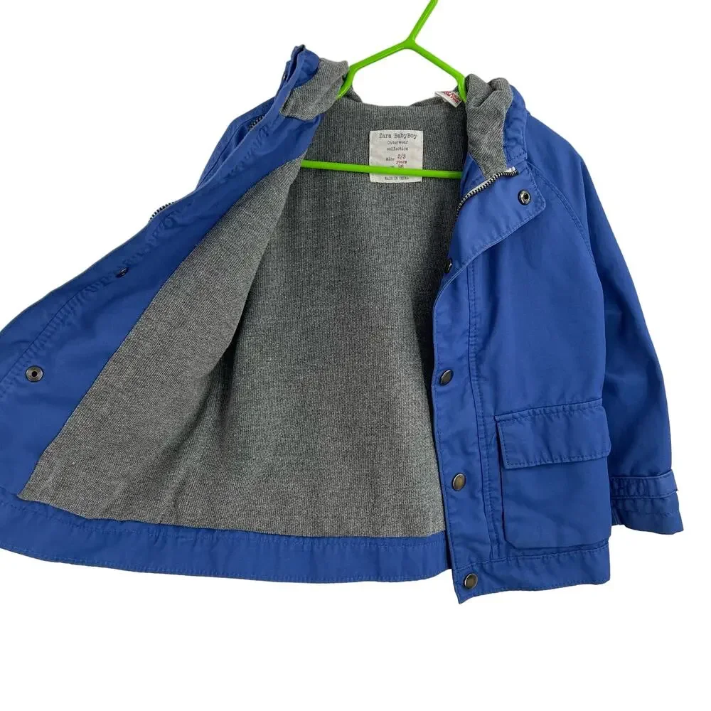 Zara Blue‎ Hooded Jacket Size 2/3 Year
